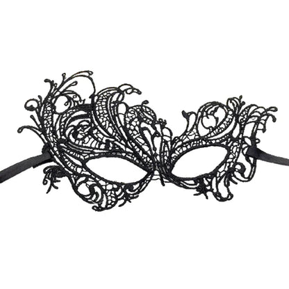 Black Queen Lace Mask — Embroidered Applique Masquerade Mask for Women, Party, Carnival, Wedding & Halloween Accessories