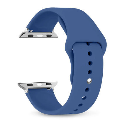 Silicone Apple Watch Band Strap - Sport Replacement Bracelet for iWatch Series Ultra 2, 9, 8, 7, 6, SE 38mm-49mm