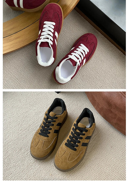 Women’s Casual Lace-Up Shoes | Lightweight Anti-Slip Flat Sneakers for Outdoor Walking