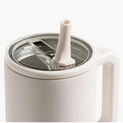 Spill-Proof 40oz Cup Lid for Stanley – Eco-Friendly Replacement with Spiral Straw Cover Accessory