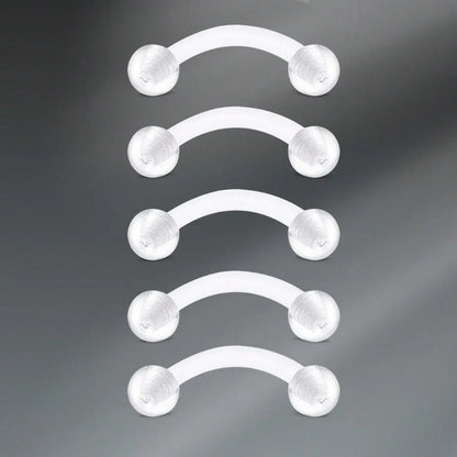 Transparent UV Acrylic Body Piercing Set – Navel, Nose, Septum, Ear & Lip Rings