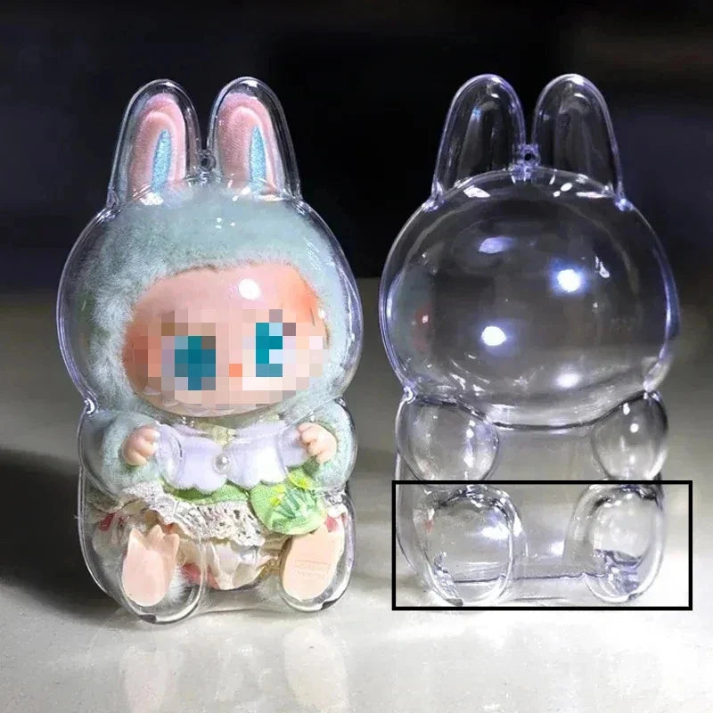 Labubu Blind Box Protective Cover — Thickened Transparent Dust Bag for Pendant Dolls, Vinyl Doll Storage (1-4PCS)