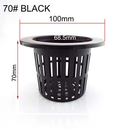 50pcs Hydroponic Mesh Net Baskets — Soilless Plant Nursery Cups for Veggie & Clone Growth