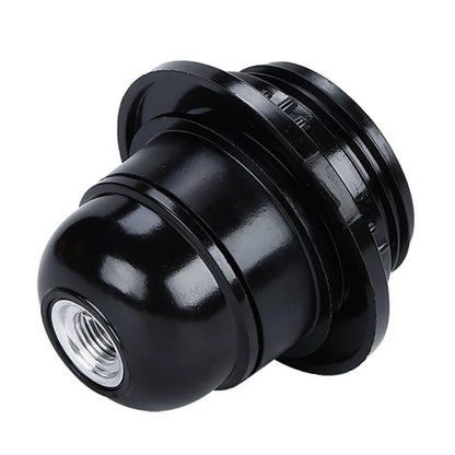 Black E27 Bakelite Lamp Holder - Self-Locking LED Light Bulb Socket with 4A 250V Rating