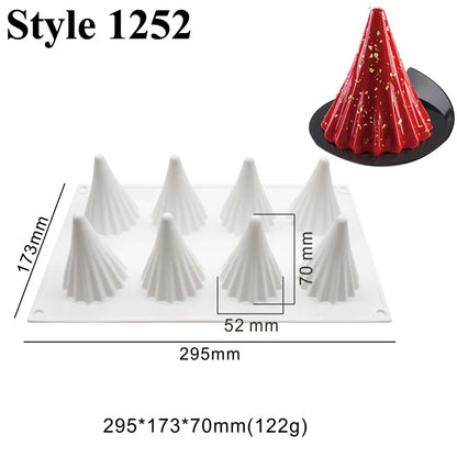 Christmas Silicone Cake Molds — Tree, Snowflake & Hat Shapes for Mousse, Chocolate & Holiday Baking