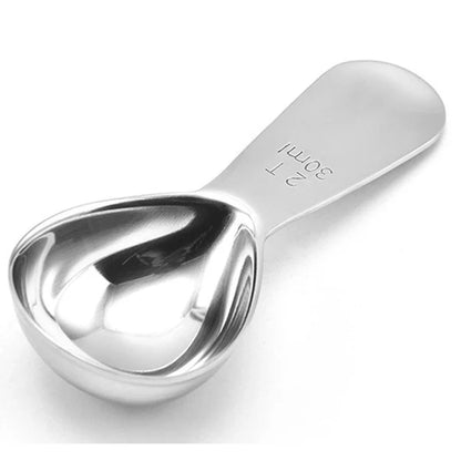 Stainless Steel Coffee Measuring Spoons — Graduated 15ml & 30ml Scoop for Beans, Tea, Sugar & Barista Tools
