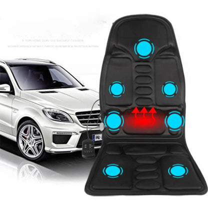 Electric Lumbar Massage Cushion | Car, Home & Office Heated Vibrating Neck & Back Pain Relief Pad