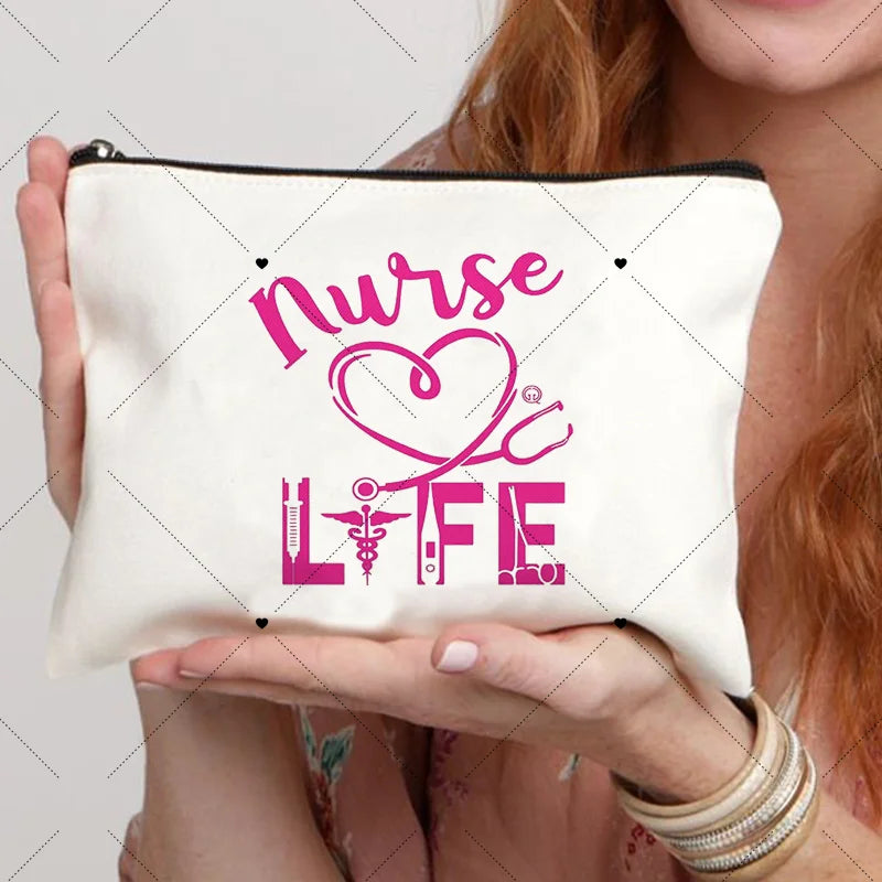 High-Quality Square Pillowcase — Washable Living Room Sofa Cushion Cover with “Thanks to Nurse” Print for Home & Office Decor