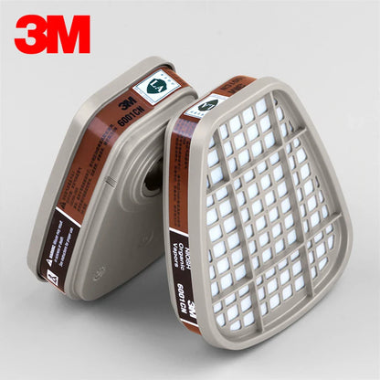 3M 6001 Gas Mask Filters – Dust & Organic Gas Cartridge for 6200, 7502, 6800 Industrial & Chemical Paint Respirators