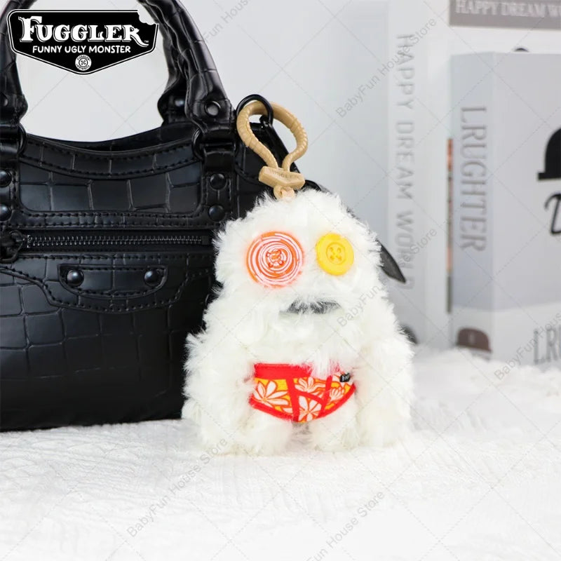 Original Fuggler Ugly Teeth Plush Keychain – Wide-Eyed Monster, Alien & Rabbit Peluche Pendant Toy