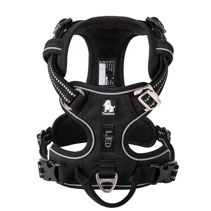 TRUE LOVE TLH5654 Reflective No-Pull Adjustable Nylon Dog Harness Step-In Comfortable Control Pet Walking Harness