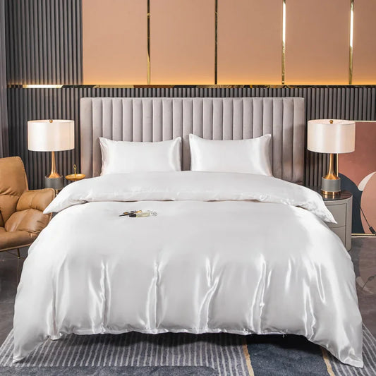 Kuup Satin Duvet Cover Set – Queen & King Size Colored Bedding, Skin-Friendly High-Quality Fabric