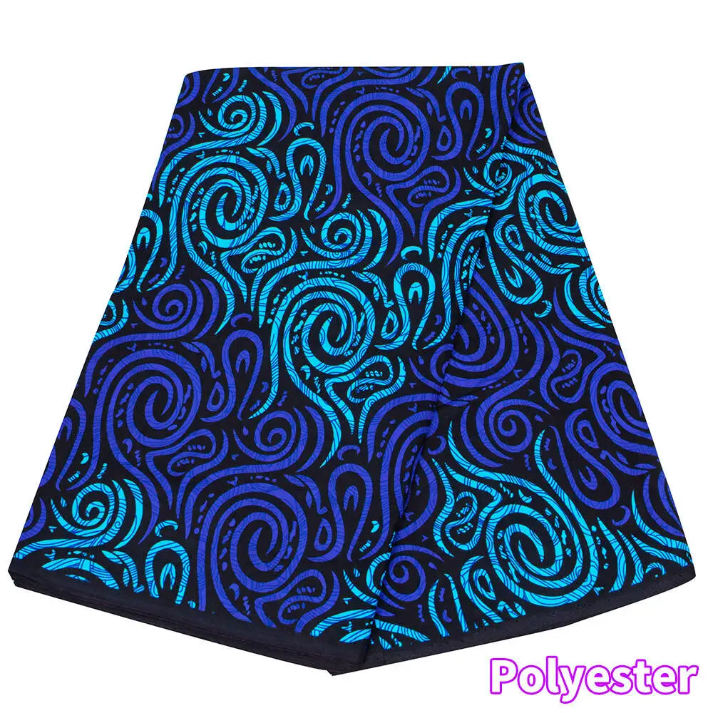 Ankara African Wax Print Fabric - Batik Pagne Polyester Material for DIY Sewing, Patchwork & Wedding Dress Craft