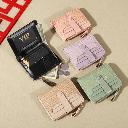 Elegant Women’s Multi-Card Wallet – Secure Double Zip PU Leather Clutch with Crocodile Texture and Stylish Storage