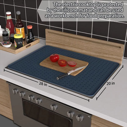Large Silicone Stove Mat | Multifunctional Induction Stove Top Cover & Kitchen Drain Protector