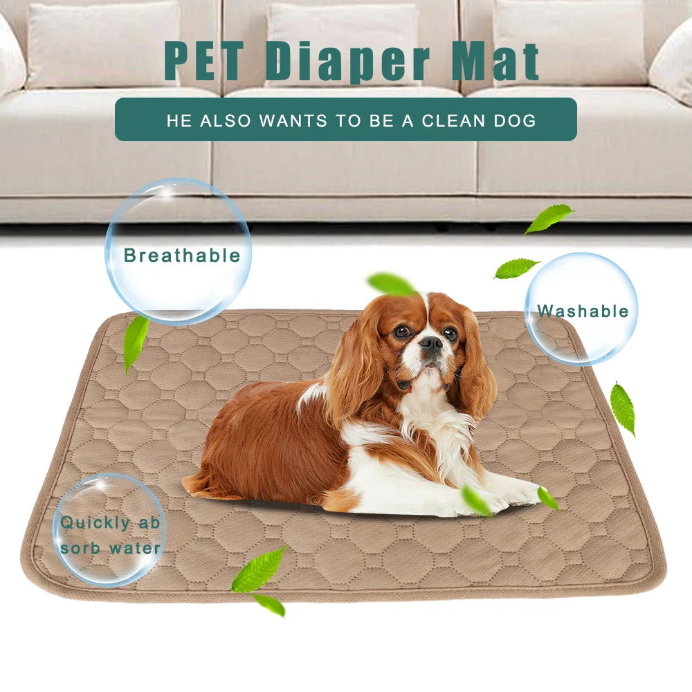 Washable Reusable Dog Training Pad - Absorbent Waterproof Diaper Mat for Pet Training and Car Seat Cover - Essential Pet Accessories