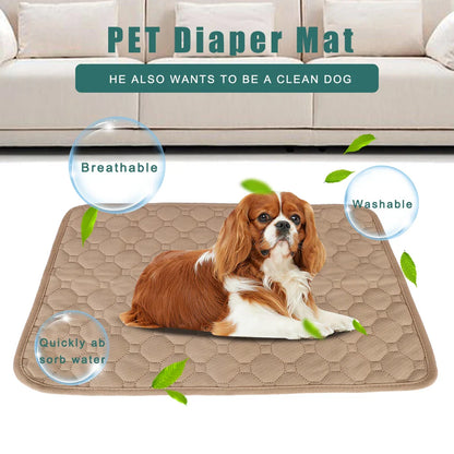 Washable Reusable Dog Training Pad - Absorbent Waterproof Diaper Mat for Pet Training and Car Seat Cover - Essential Pet Accessories