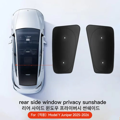 Tesla Model 3/Y Highland Juniper 2026 Side Window Sunshade with Suction Cups – Car Sun Protection Cloth Cover Accessory