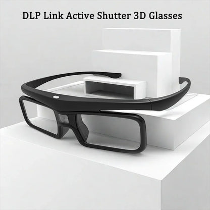 2025 DLP Link Active Shutter 3D Glasses – USB Rechargeable Eyewear for Home Cinema DLP Projectors (Not for All TVs)