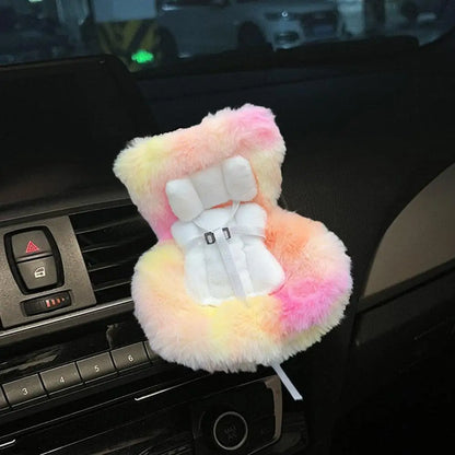 17cm Doll Seat Mini Sofa – Labubu Car Air Outlet Decoration & Doll Accessory Gift