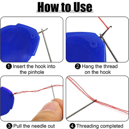 Auto Needle Threader: Simple Device for DIY Machine Sewing - Elderly Guide Needle Threader - Cross-Stitch Tool - 5/10/20Pcs