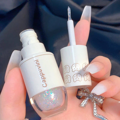 Cappuvini Star Dots Liquid Eye Shadow, Pearlescent High Gloss, Fine Flashing for Easy Application, Dazzling Liquid Eye Shadow