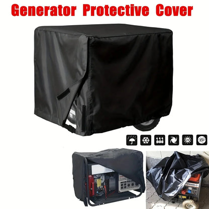 Waterproof Universal Generator Cover – Fits 5500–15000W Generators, Heavy Duty Outdoor Protection Cover (96.52×71.12×76.2cm), Black