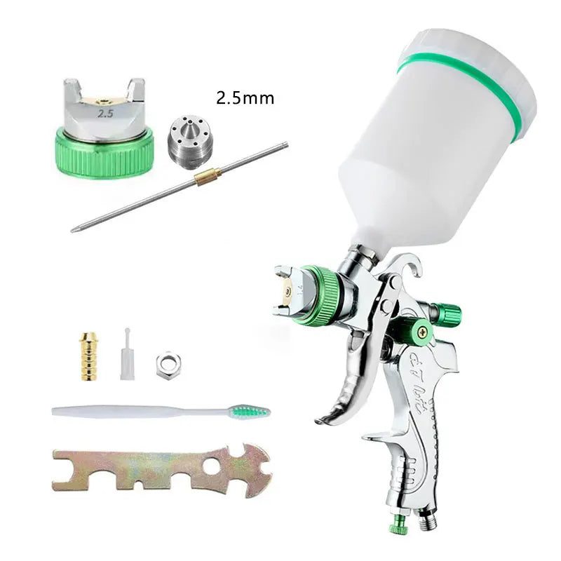 HVLP Professional Spray Gun – 1.4/1.7/2.0/2.5mm Steel Nozzle Gravity Gun for Car Paint | Portable DIY Spray Paint Kit