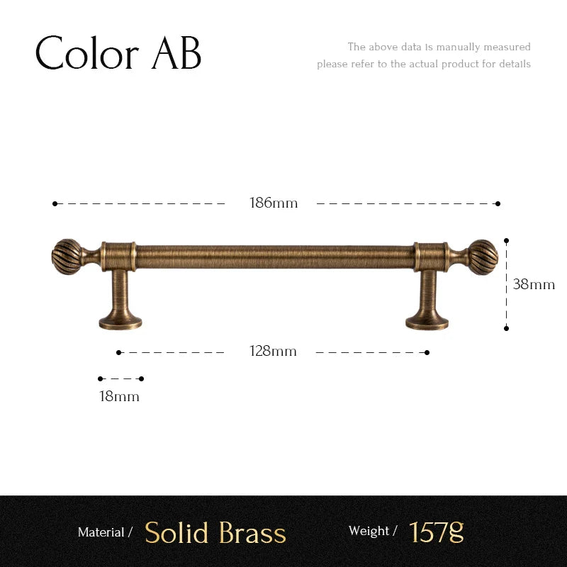 Santaya Brushed Antique Brass Cabinet Handles – Luxury Shell Drawer Pulls for Kitchen, Wardrobe & Dresser Furniture Hardware Knobs