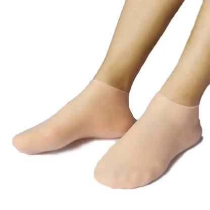 2Pcs Silicone Foot Care Socks - Moisturizing Gel Socks for Cracked Skin, Pain Relief, and Dead Skin Removal - Pedicure Tools Included