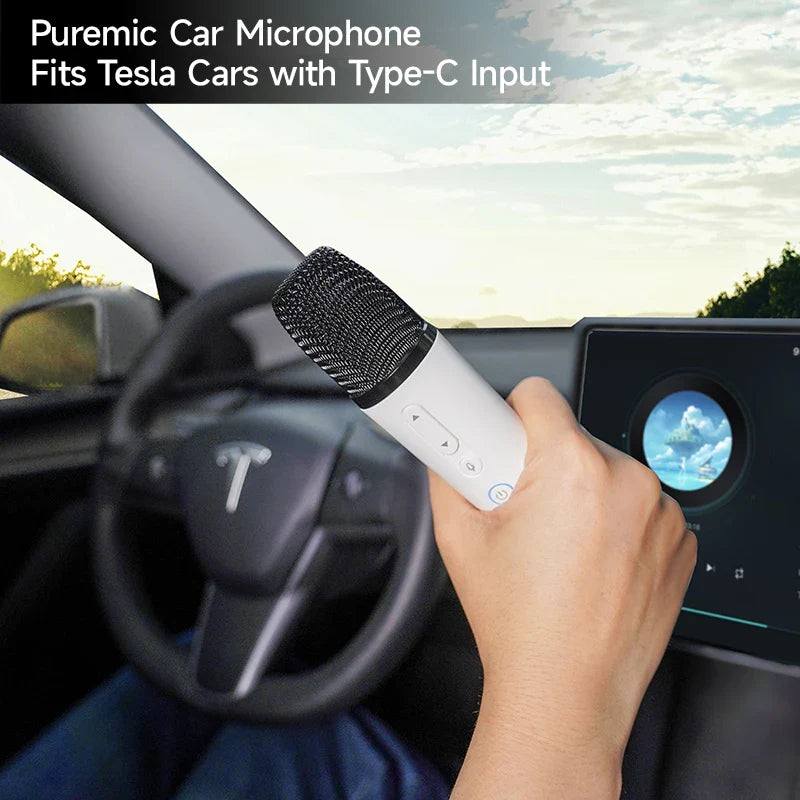 Q1 Tesla Wireless Handheld Microphone – Karaoke Mic with 4 Joy Effects, Rechargeable, Type-C Receiver & USB Converter