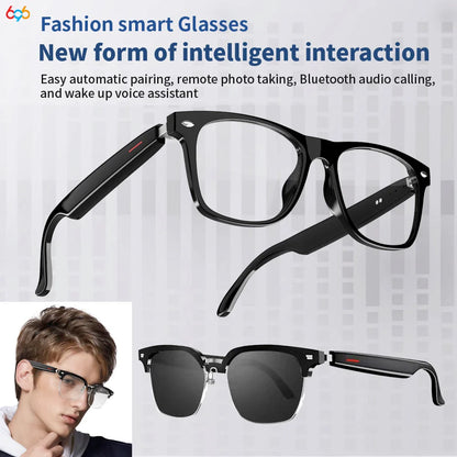 2-in-1 Smart Glasses Headset – Bluetooth Audio, AI Voice, Noise Reduction, Waterproof Eyewear with Music & Calls