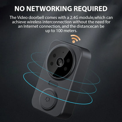 4.3" Wireless Video Doorbell — HD IPS Screen, 2.4G WiFi, Smart Intercom, Two-Way Talk, Night Vision
