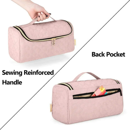 Portable Hair Dryer & Curling Iron Storage Bag – Waterproof, Large Capacity with Hideable Hanging Hook & Non-Slip Pouch