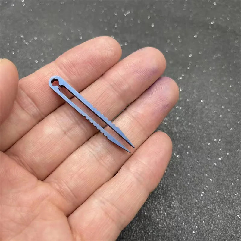 Titanium TC4 Clip Tweezers – Multipurpose EDC Pocket Tool for Outdoor, Camp & Maintenance | 6 Colors