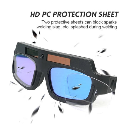 Auto-Darkening Welding Glasses : Argon Arc Eye Protection Goggles with Anti-Glare, Dimming Lens - Welder's Essential Tool