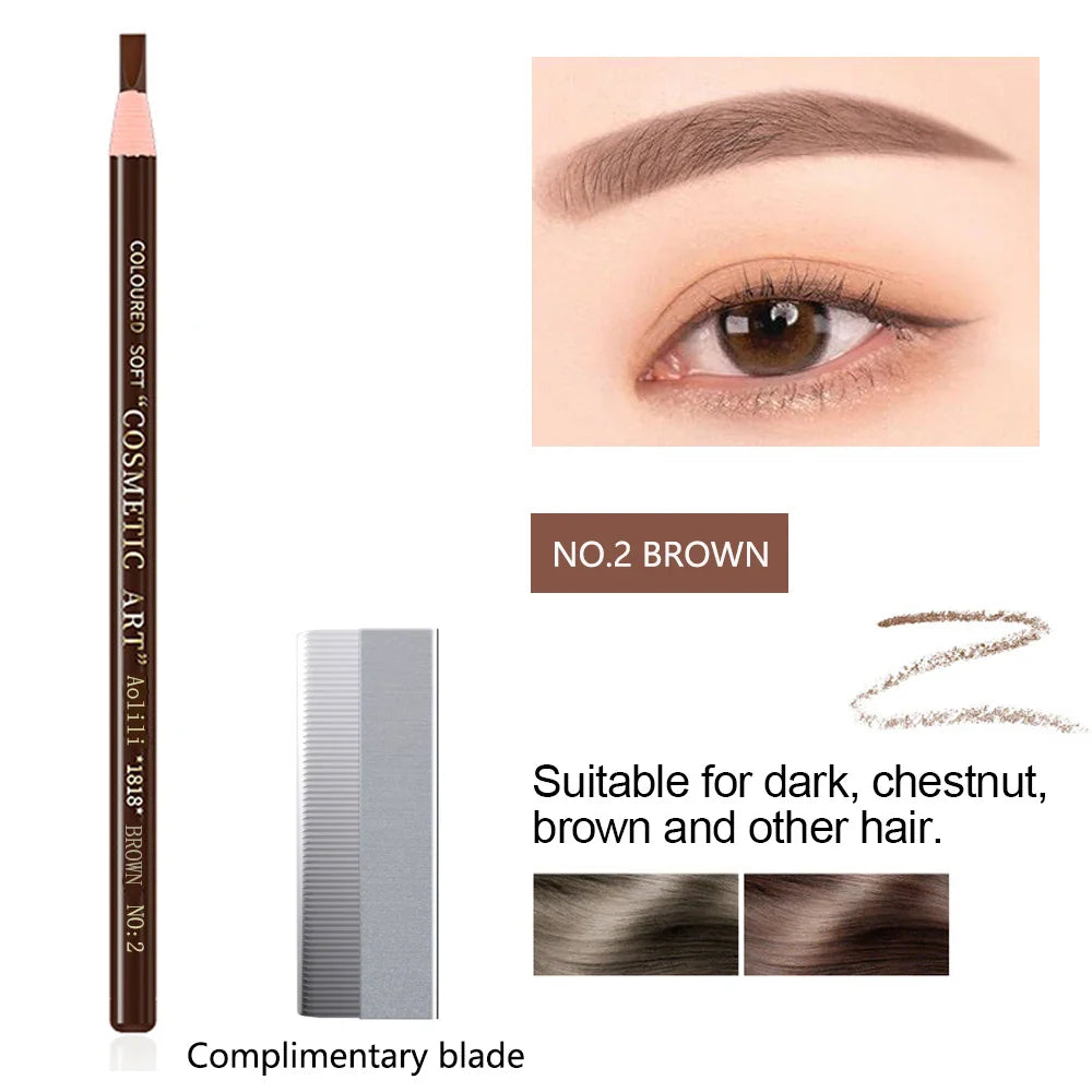 Waterproof Eyebrow Pencil – Long-Lasting Brow Enhancer for Professional Makeup, Brow Lift & Feathered Eyebrows