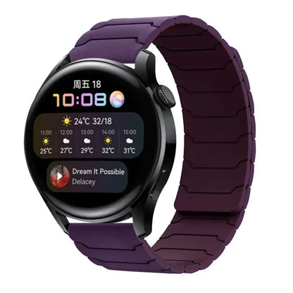 22mm Magnetic Silicone Watch Strap – Replacement Sport Wristband for OnePlus Watch 3/2R/2 & OPPO Watch X/X2/4 Pro 46mm Band