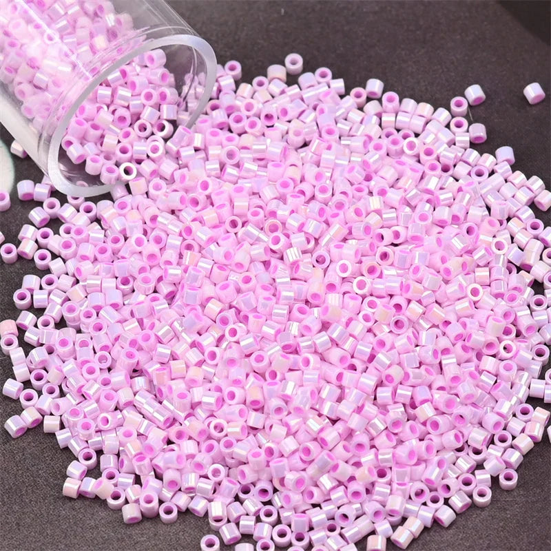 11/0 Mini Glass Beads – 2000PCS Small Cylindrical Beads for DIY Jewelry Making, Necklaces & Bracelets, 10g/Pack