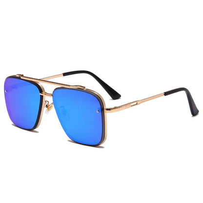 Classic Square Sunglasses — Vintage Metal UV400 Shades for Men & Women, Fashion Brand Design