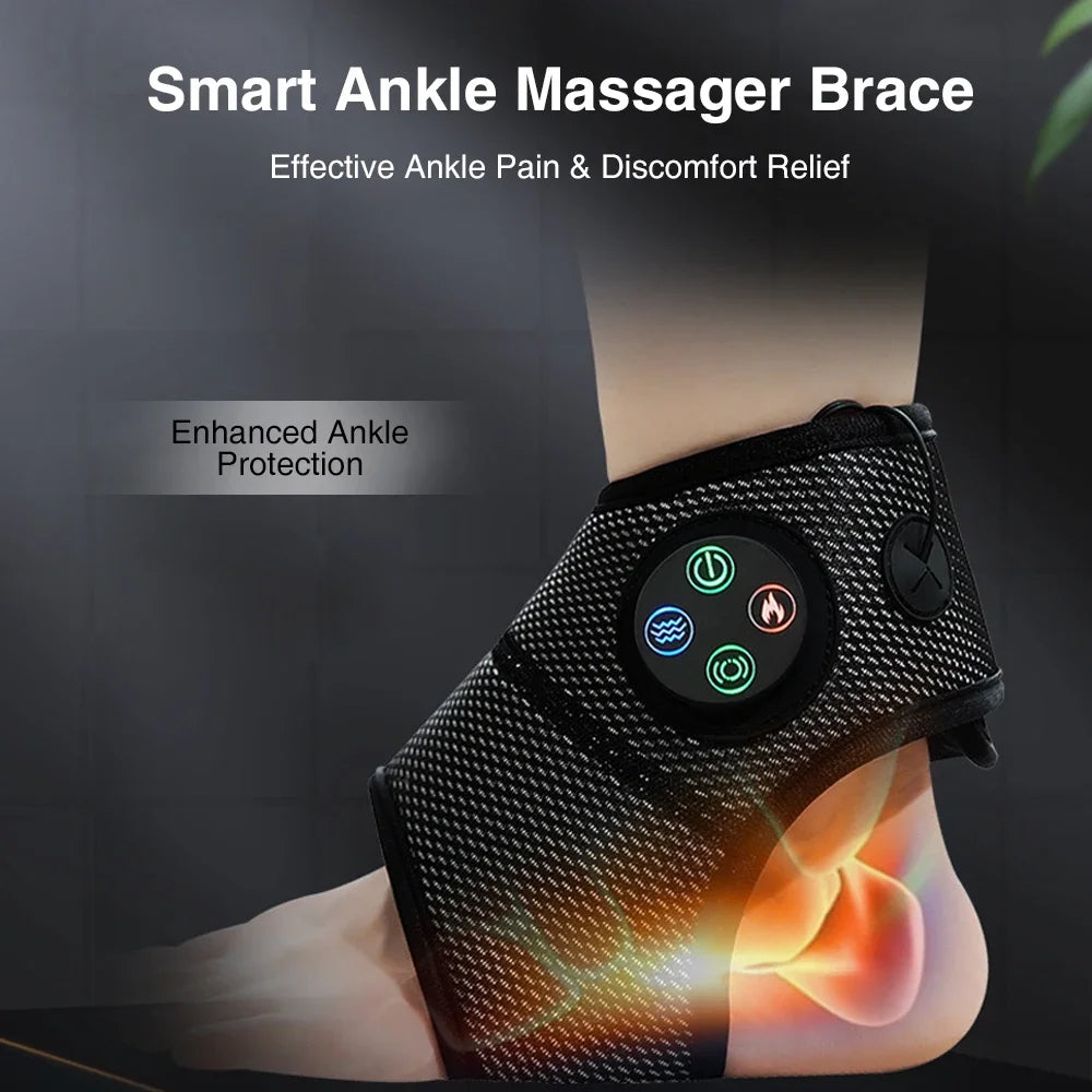 Electric Ankle Massager with Air Compression - Ankle Brace for Relaxation, Pain Relief, and Foot Health Care
