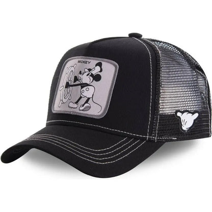 High-Quality Disney Anime Cartoon Snapback – Cotton Baseball Cap for Men & Women, Hip Hop Dad Hat, Trucker Mesh Hat