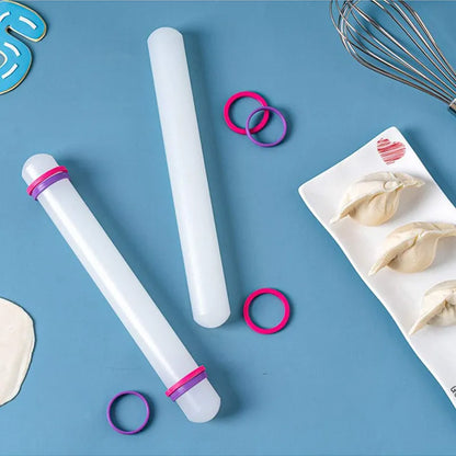 22cm Plastic Rolling Pin - Non-Stick Surface, Ideal for Cake & Sugar Dough, Kitchen Baking Tool