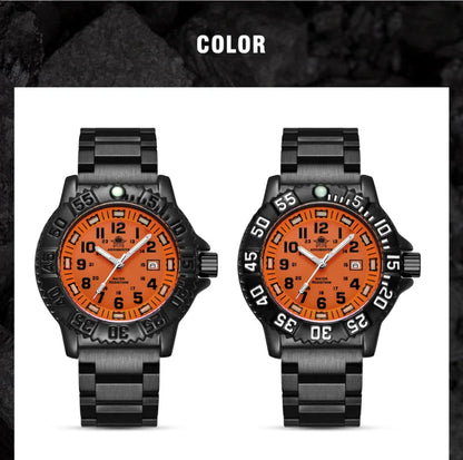 Addies Men's Military Watch - Luminous, Multi-Functional Quartz with Nylon & Steel Strap, Waterproof Outdoor Sports Watch