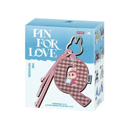 POP MART Labubu The Monsters Pin — Love Series Letter Pendant Blind Box, Mystery Toy Figure Ornament