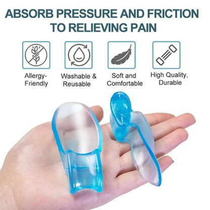 2PC Silicone Toe Splitter & Correction Device – Hallux Valgus Relief, Toe Sleeve for Large Foot Bone Separation, Manicure Tools