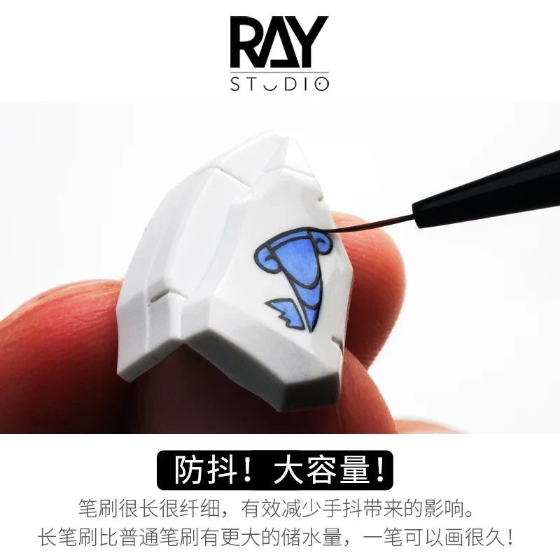 RAYSTUDIO Ultra-Fine Modeling Brush Set – #0 #1 #2 Outline Pens for Hobby, Coloring & Script Detailing