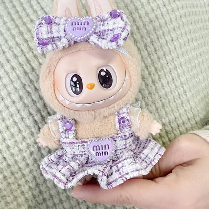 17cm Mini Plush Doll Clothes — Kpop EXO Labubu Idol Outfit Accessories Gift