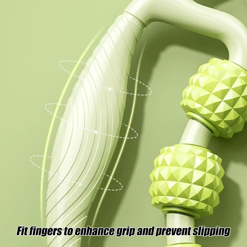 9-Wheel Fascia Muscle Roller – Cellulite Massage Tool for Relieving Muscle Soreness & Reducing Thigh, Calf, and Arm Cellulite