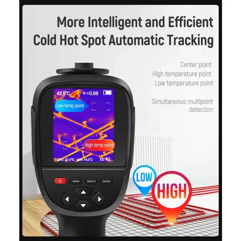 GW256 Handheld Infrared Thermometer – HD Digital Thermal Imager Camera, 2024 Floor & Wall Heating Pipe Tester